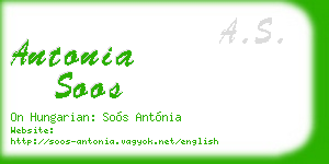 antonia soos business card