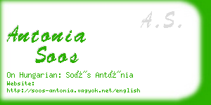 antonia soos business card